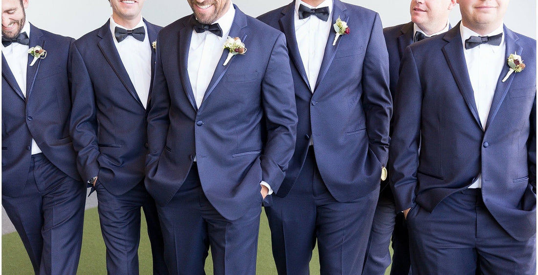 Can you wear a black bow tie with a blue suit