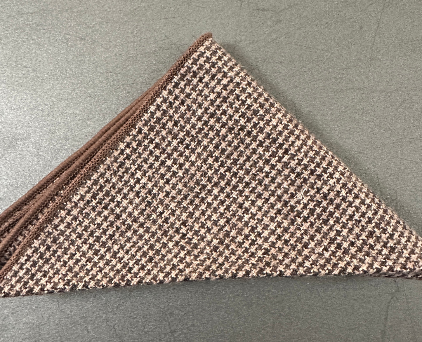 Set of 3 Wool EDC Handkerchiefs – Green, Brown Check, Orange & Navy Check | Pocket Squares for Men