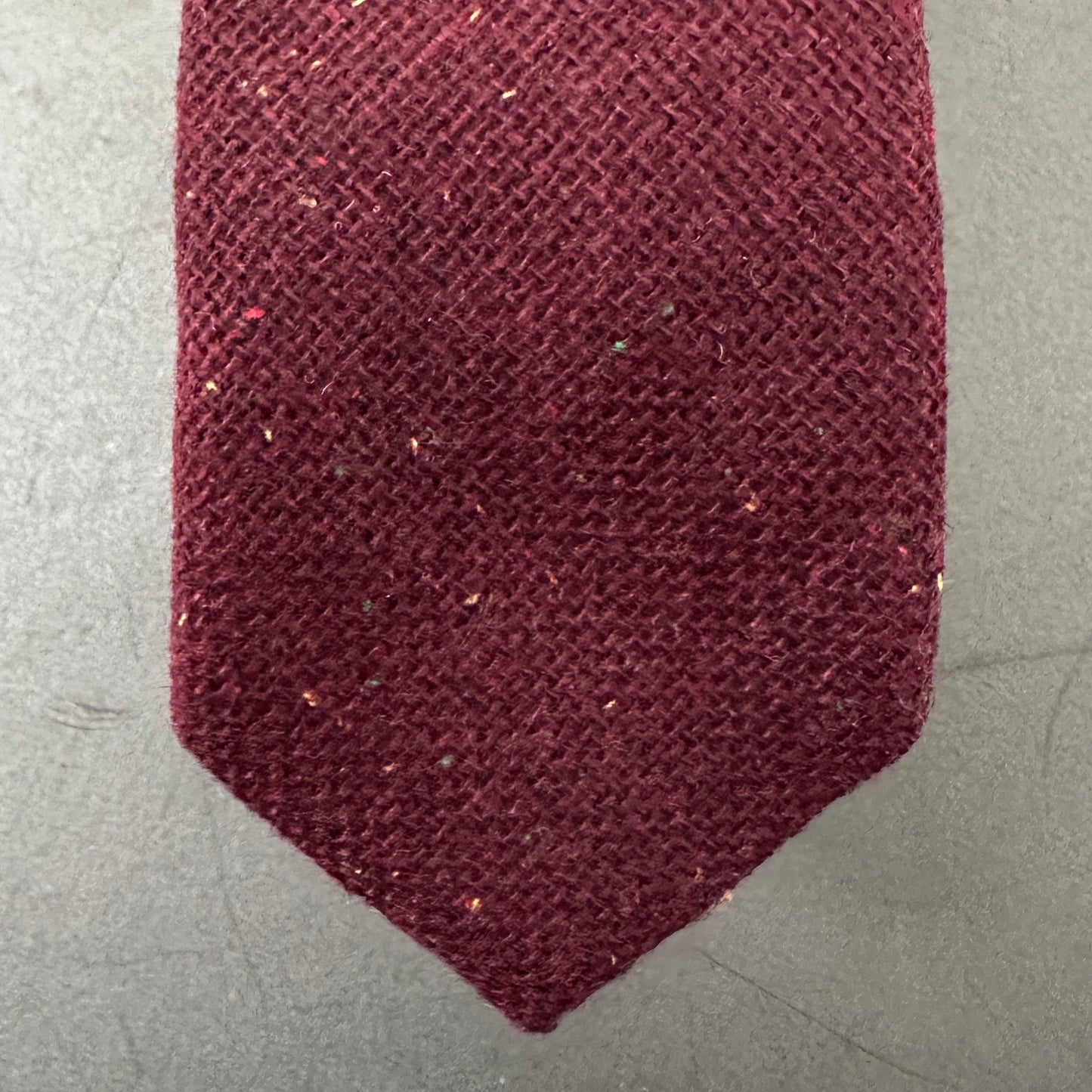 A red mens wool tie for grooms and wedding ties.