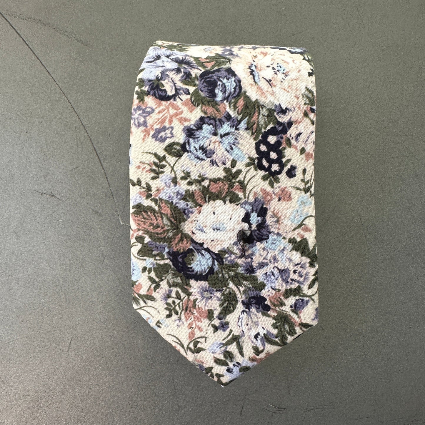 A Blue floral wedding tie for men