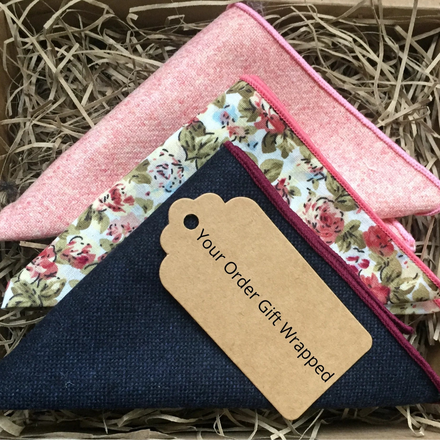 Set of Five EDC Hanks for Men | Men's Pocket Square Set | Men's Gifts | Groomsmen Gifts