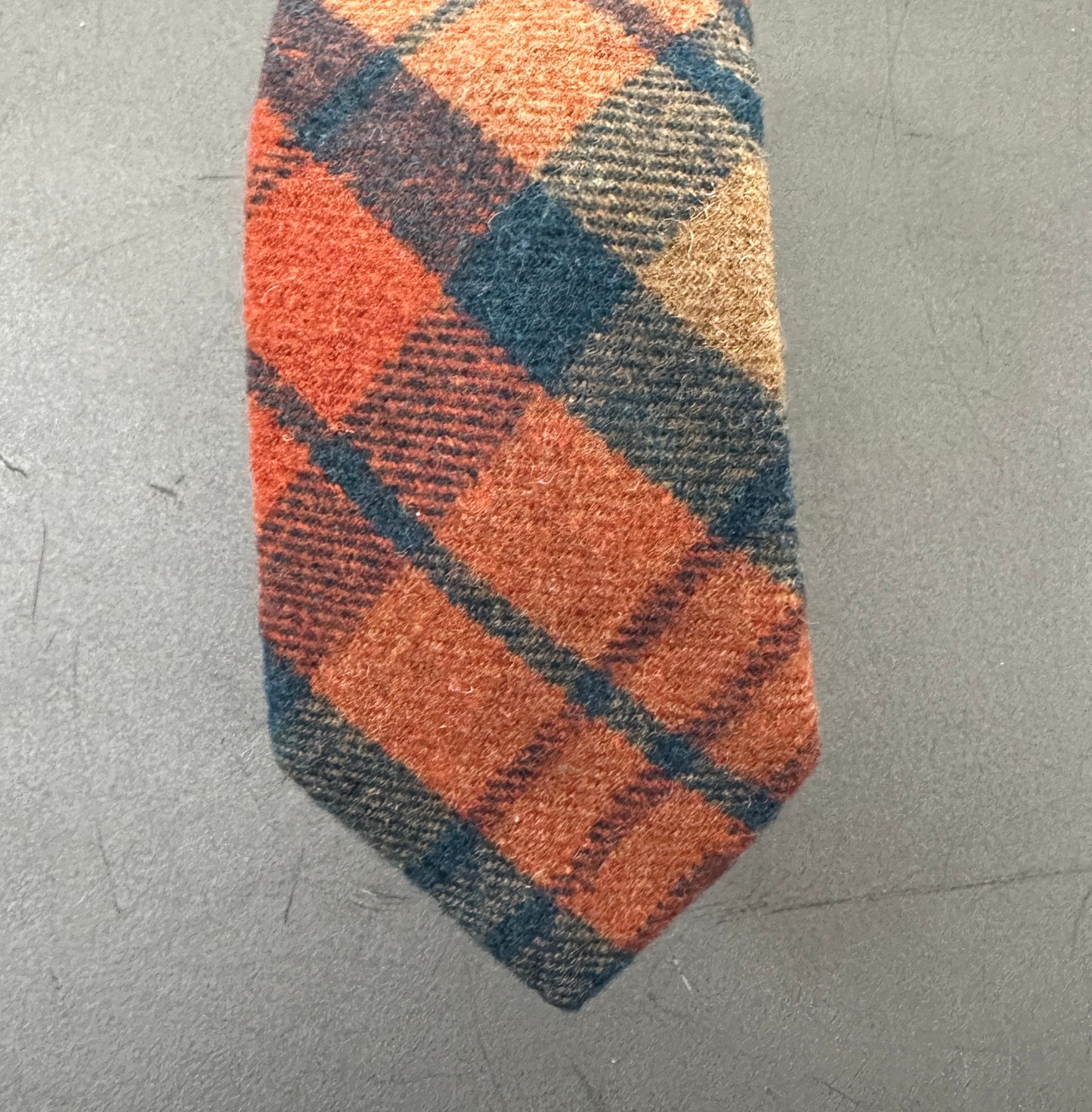 Stylish burnt orange wool tie for grooms & wedding guests.