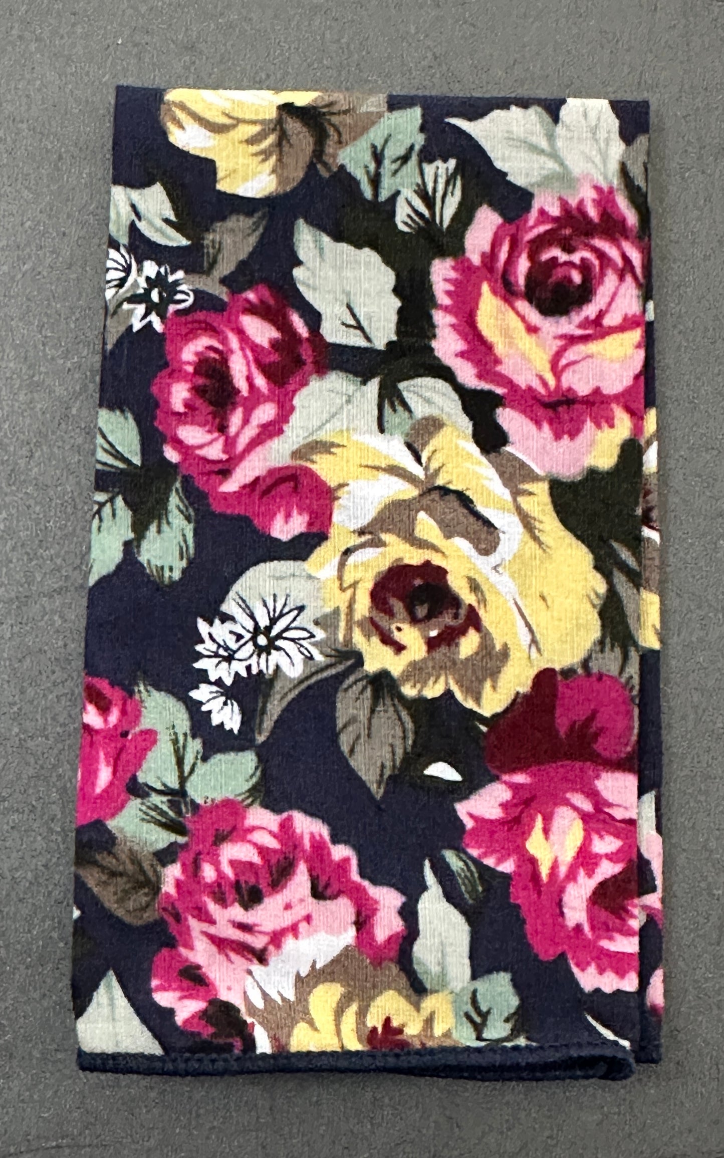 The Bellflower & Iris: Navy Blue Men's Tie, Pocket Square, Navy Blue Wool Neckties, Blue Men's Ties, Wedding Ties, Men's Gifts, Ties For Men