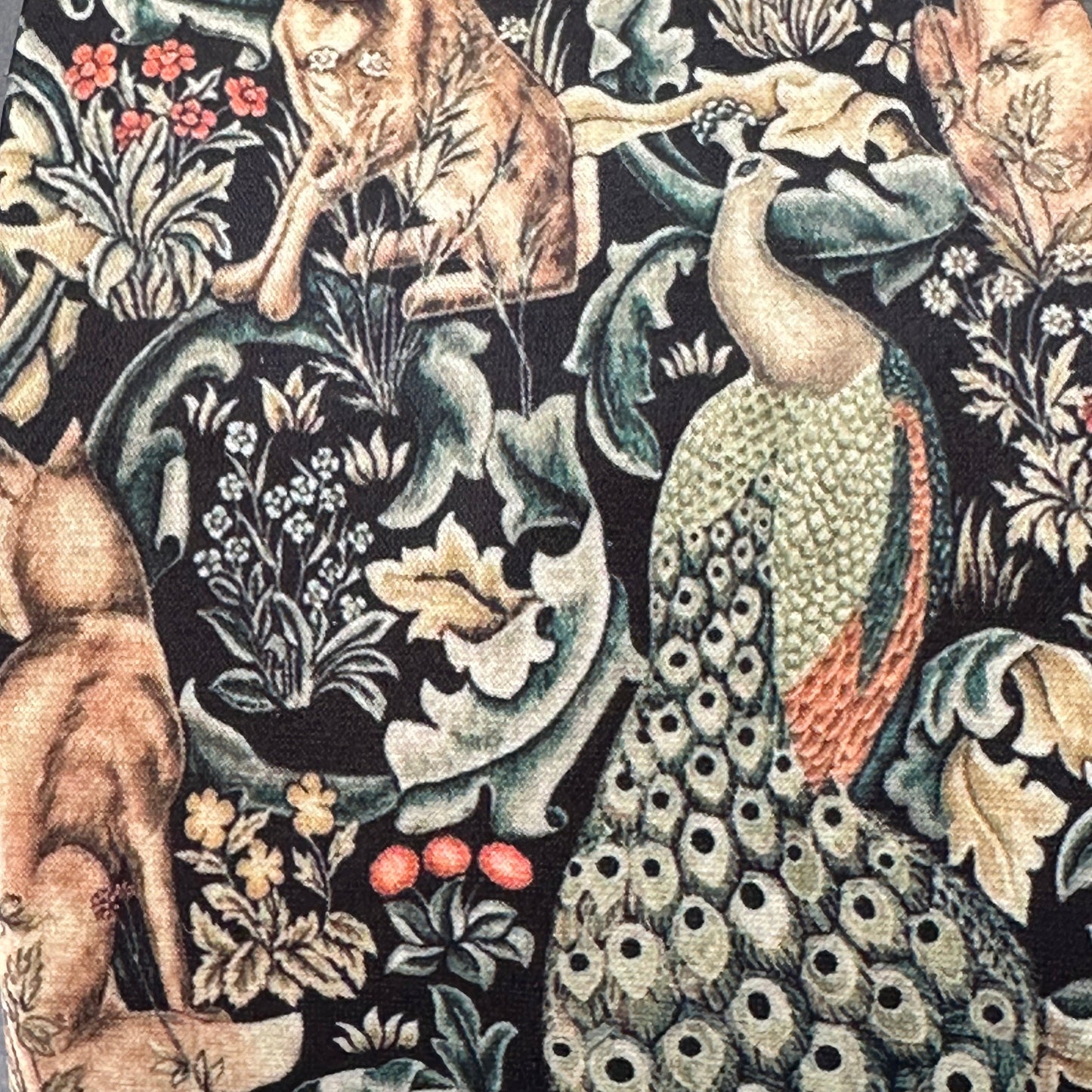 A peacock print tie for men.