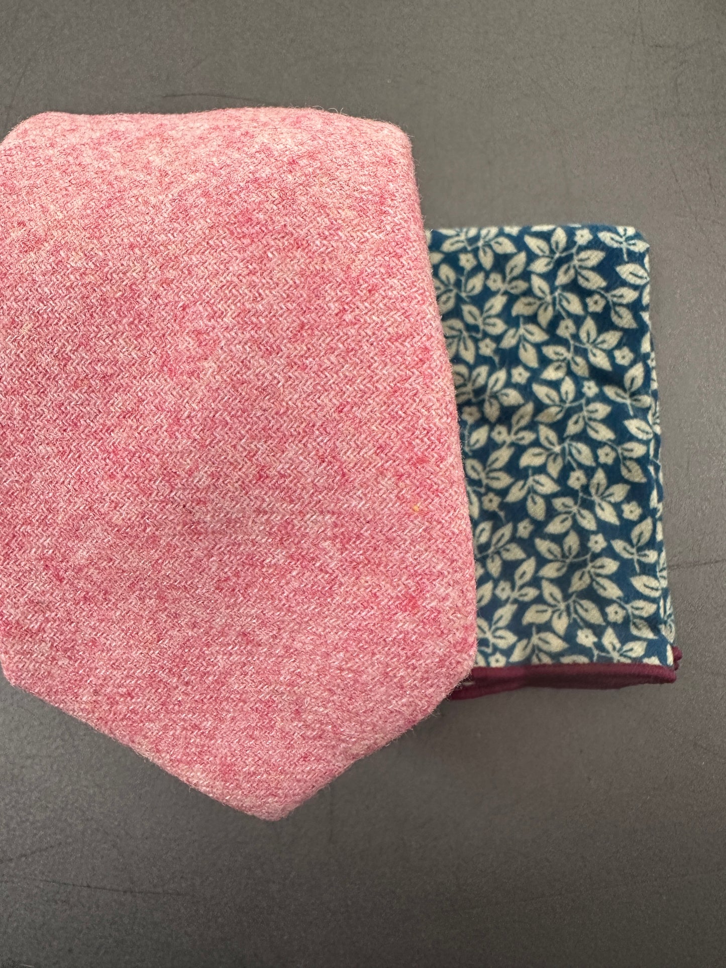 The Carnation and Bluestem: Blush Pink Necktie, Wool Necktie, Floral Pocket Square, Ties For Men, Wedding Ties, Pink Necktie