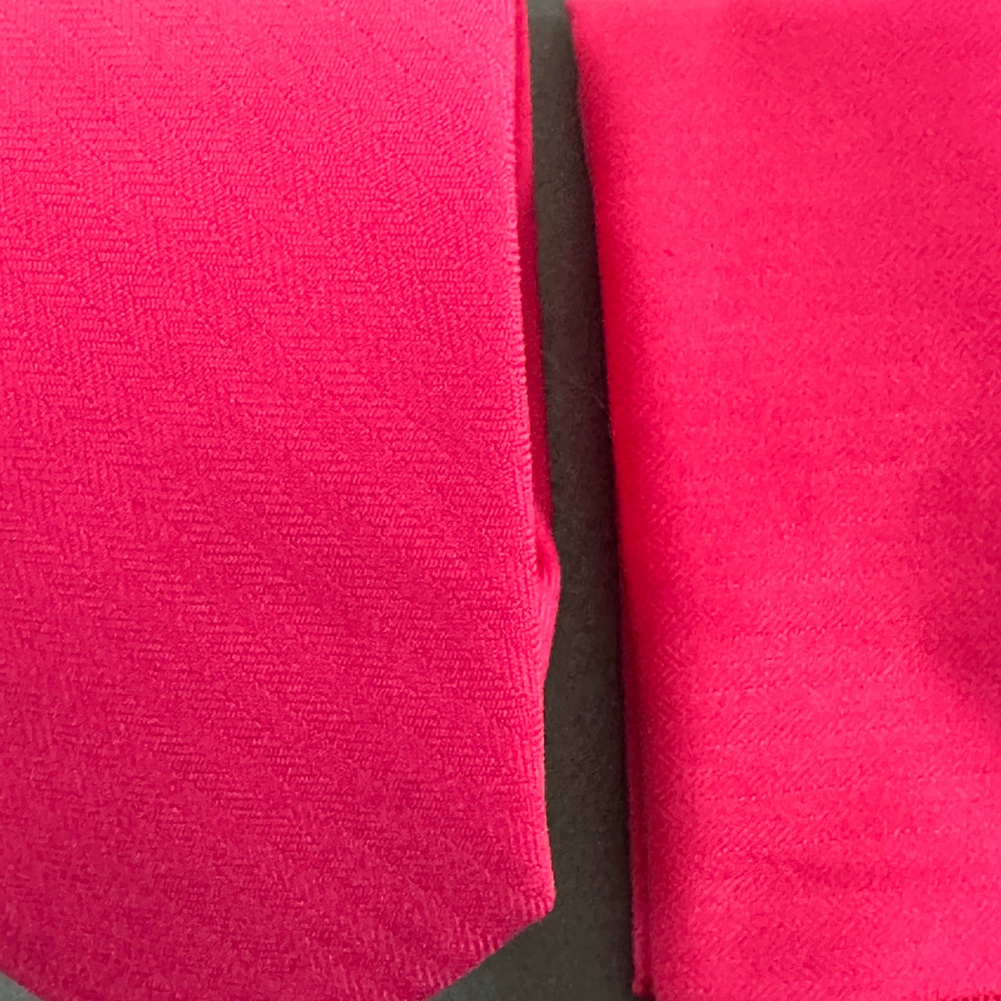 A hot pink tie and pocket square set for men ideal for shocking pink wedding ties.