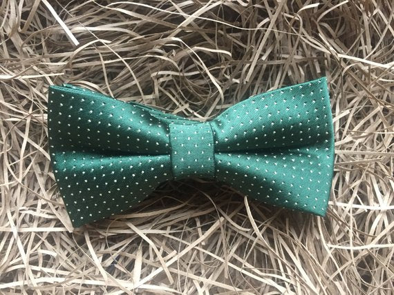 Eucalyptus: Men's Bow Tie, Polka Dot, Green , Men's Gift, Gift Wrapped