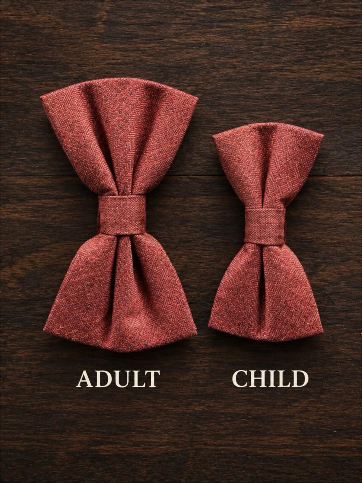 Burnt Orange Wool Tie & Pocket Square Set