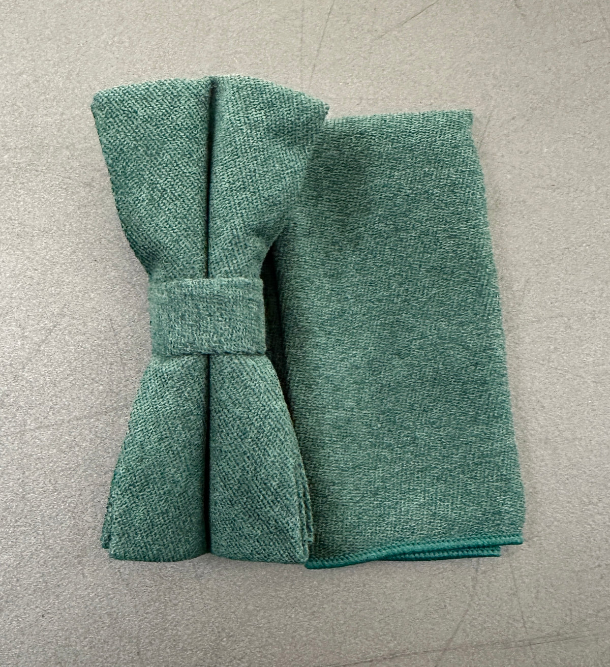 Forest Green Wedding Tie, Bow Tie & Pocket Square Set