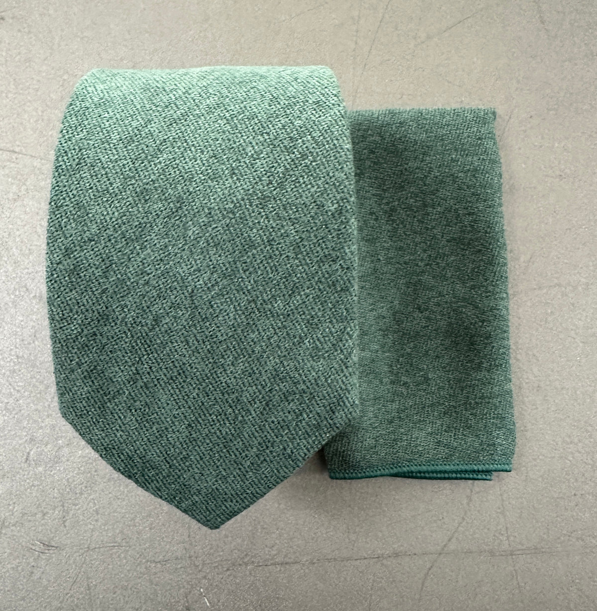 Forest Green Wedding Tie, Bow Tie & Pocket Square Set