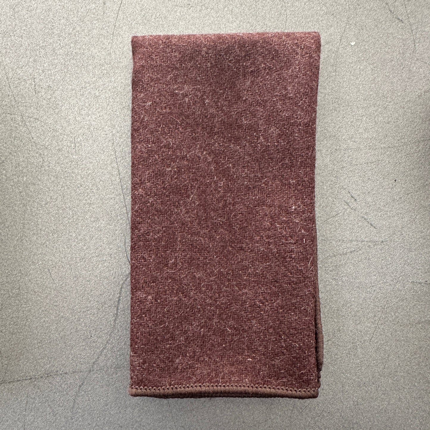 Wedding tie set – cedar brown wool tie with matching pocket square. EDC Hank