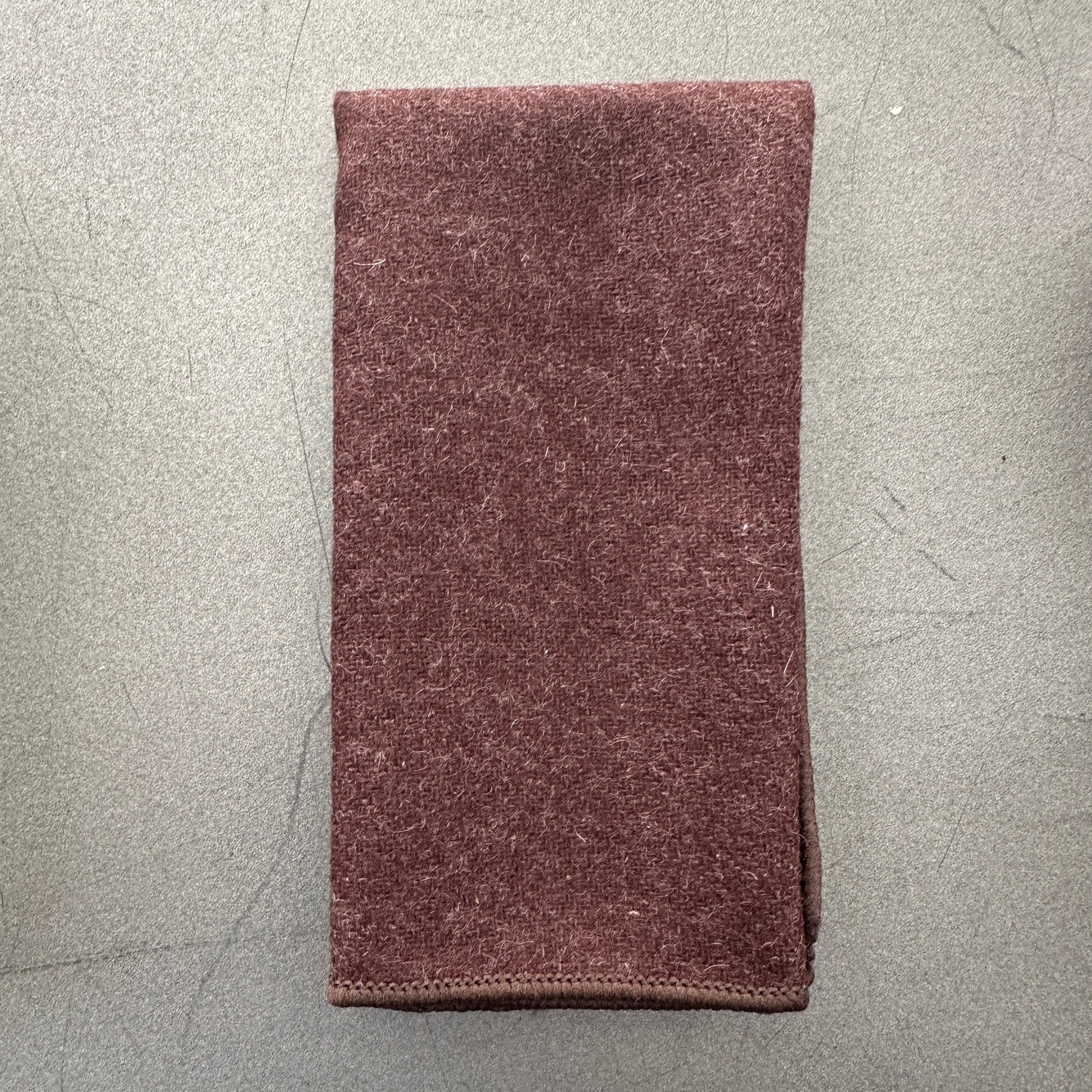 Wedding tie set – cedar brown wool tie with matching pocket square. EDC Hank