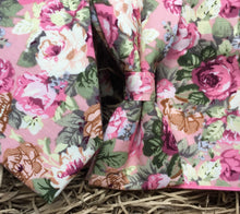 Load image into Gallery viewer, A pink floral men&#39;s tie, bow tie and pocket square. The set comes with free UK shipping and free gift wrap. Handmade by Daisy and Oak Studio.