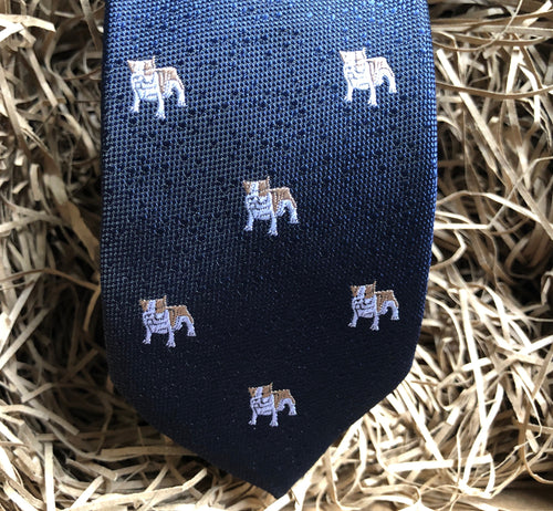 The French Bulldog: Blue Mens Tie with Dog Design, Mens Ties, Blue Ties, Men's Gifts, Wedding Ties, Groomsmen Gifts, Ties for Men